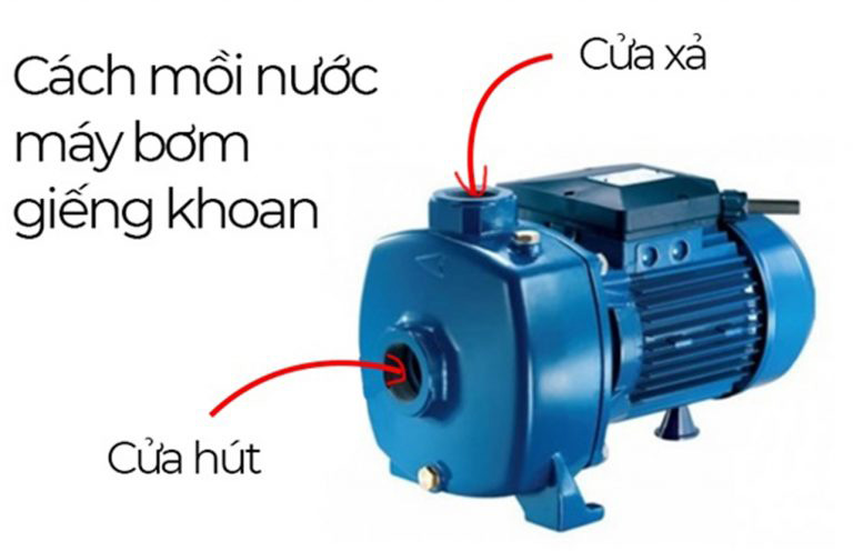 Cách mồi nước cho máy bơm nước giếng khoan